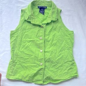 Ralph Lauren light green short sleeve tops for girl size 4/4 T